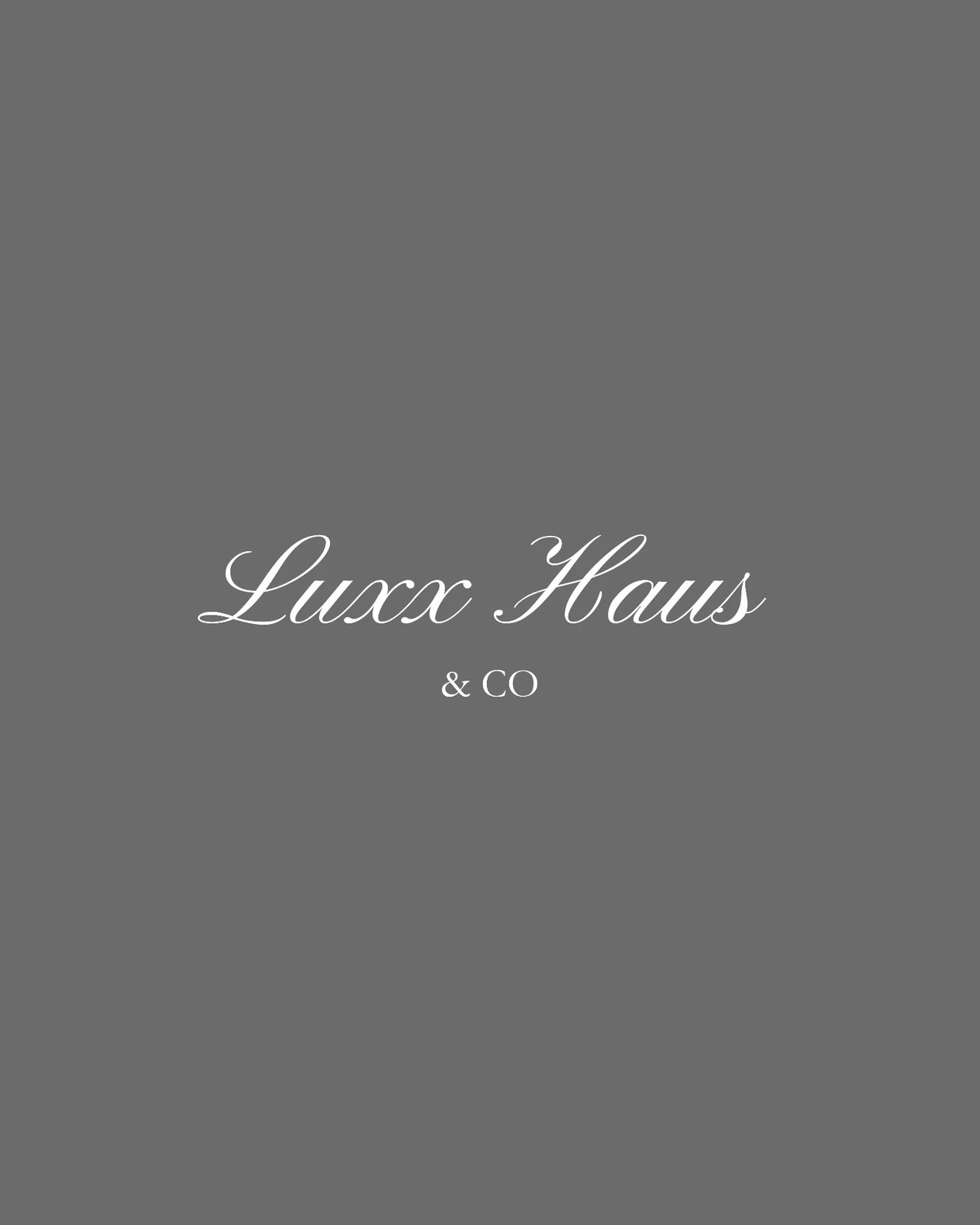 Luxx Haus & Co primary wordmark in white